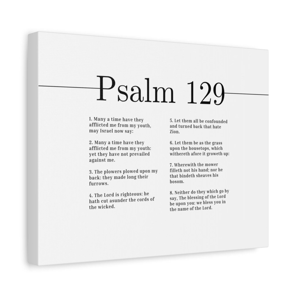 Scripture Canvas The Lord Is Righteous Psalm 129 Christian Wall Art Bible Verse